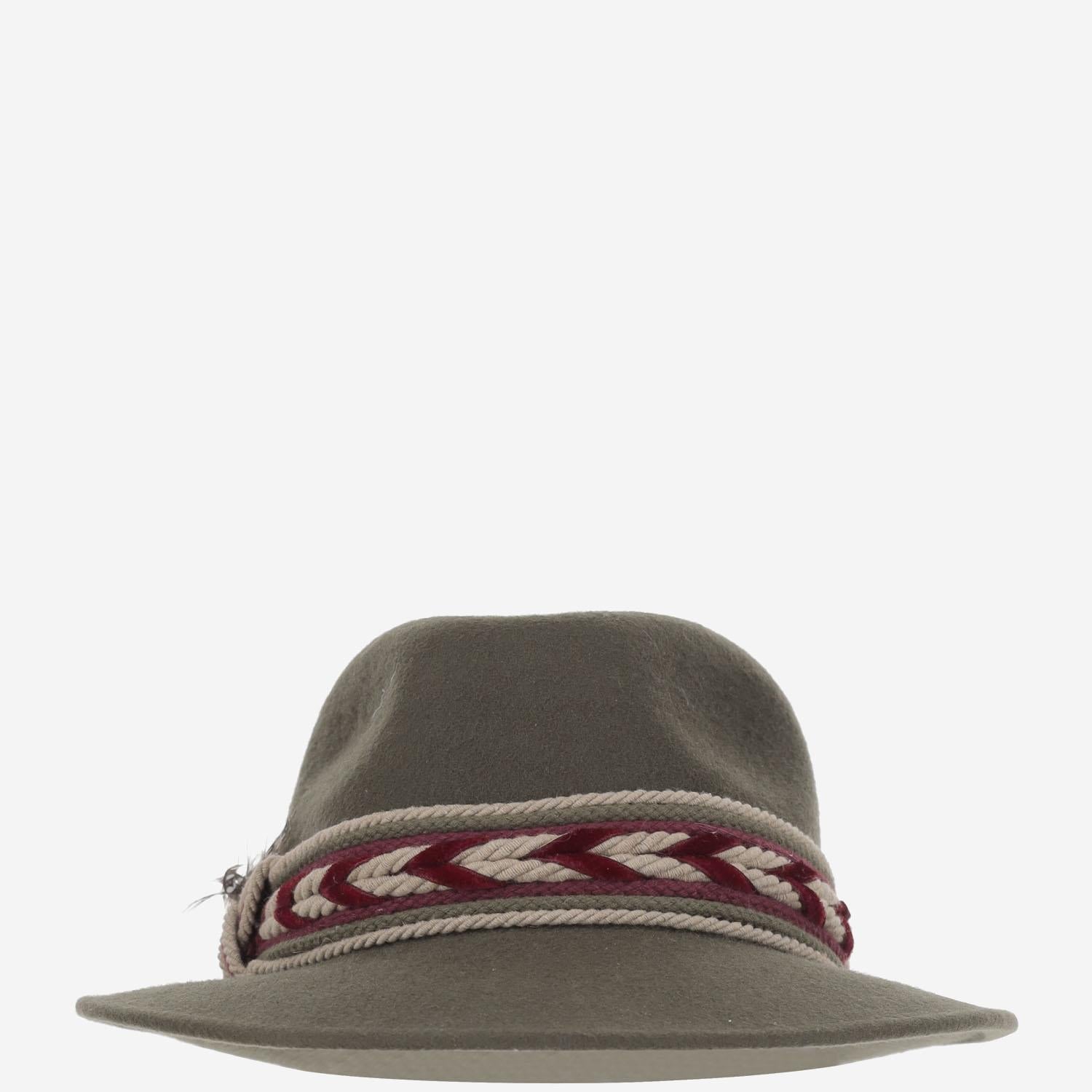 Alexia Alvarez De Toledo GREENHATBORDEAUXRIBBON Fedora Hat — Gray, view 3