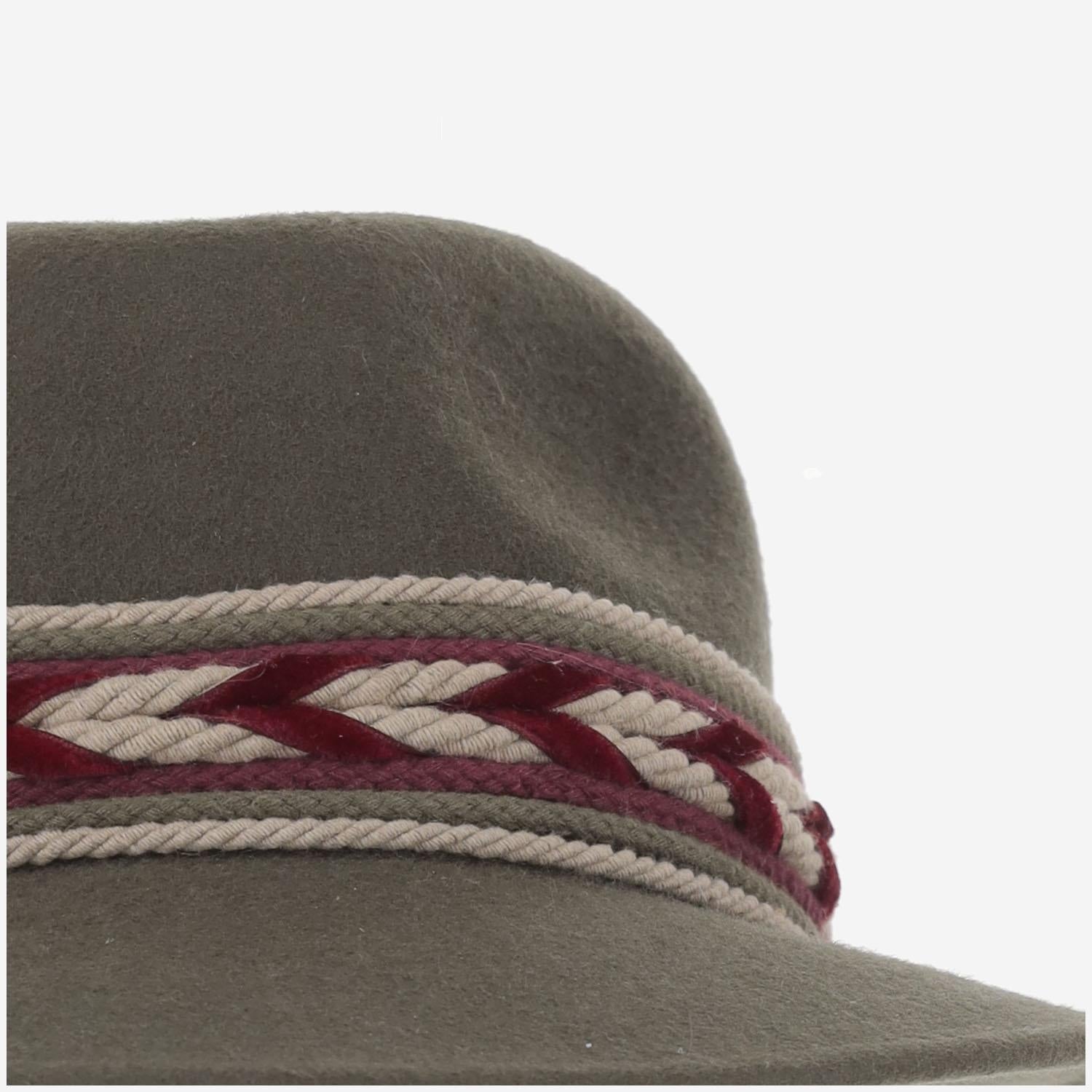 Alexia Alvarez De Toledo GREENHATBORDEAUXRIBBON Fedora Hat — Gray, view 4