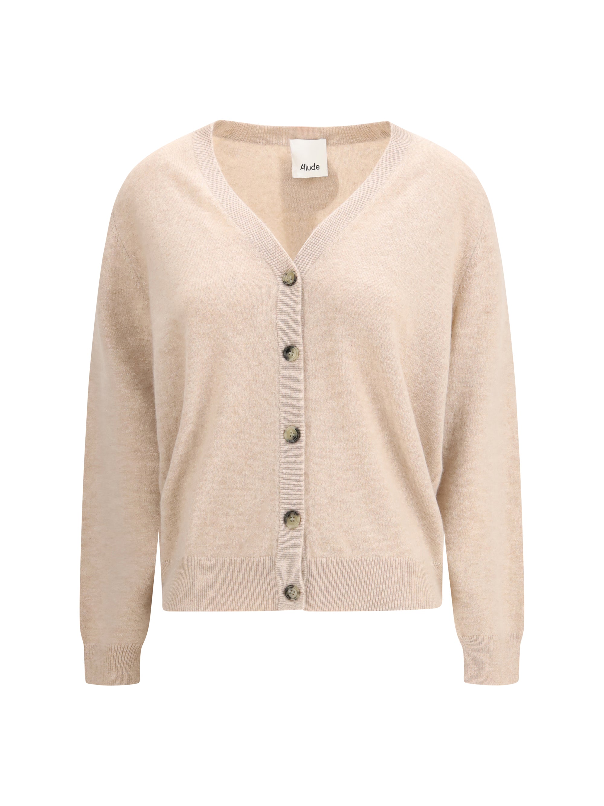 Allude Pure Cashmere Cardigan — Beige by Allude