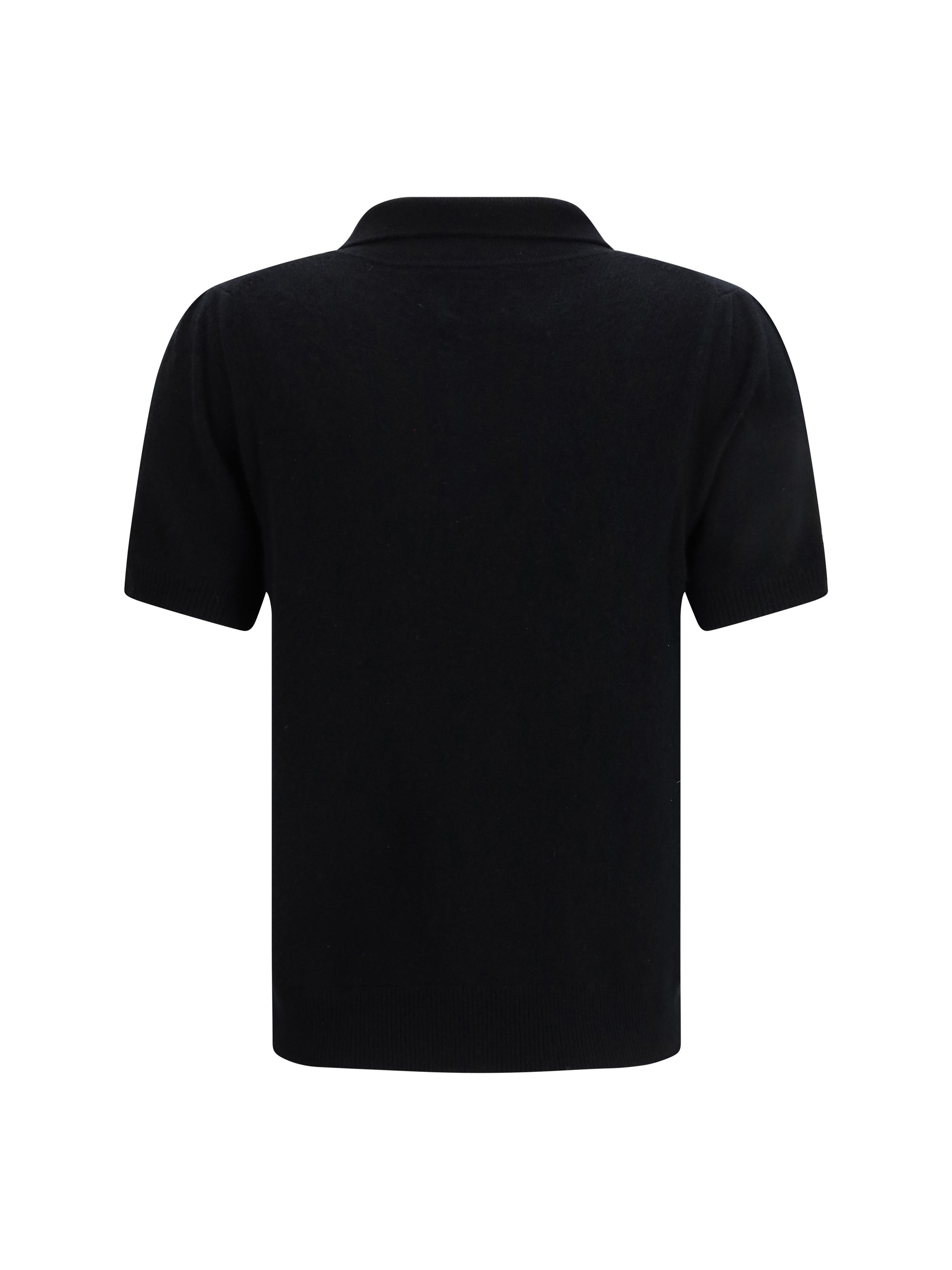 Allude Cashmere Polo — Black, view 2