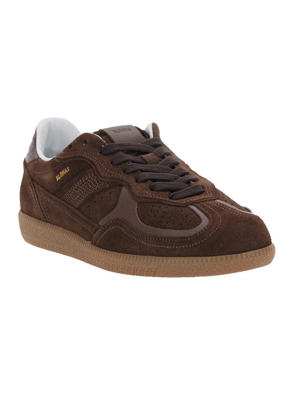 Alohas Suede Low-Top Sneaker — Brown, view 2
