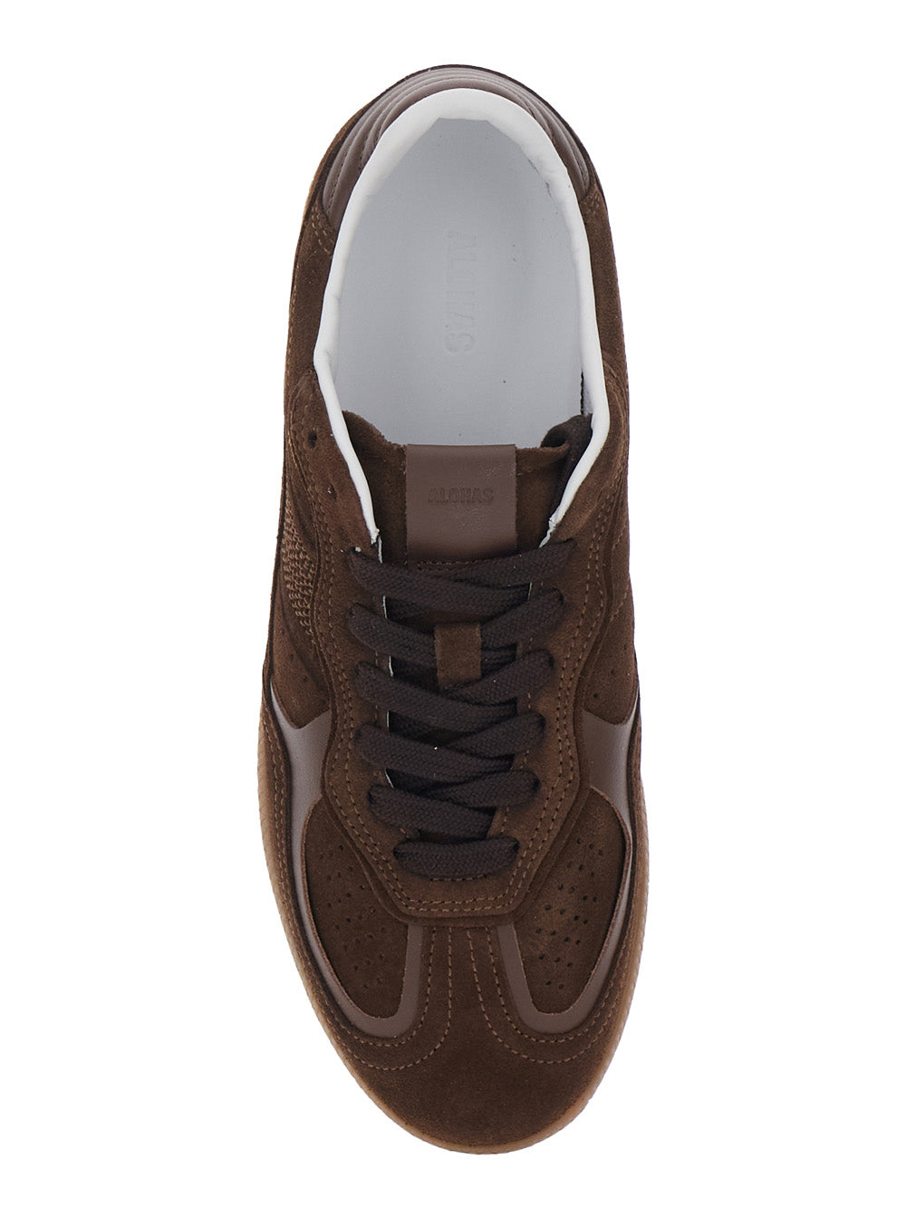 Alohas Suede Low-Top Sneaker — Brown, view 4
