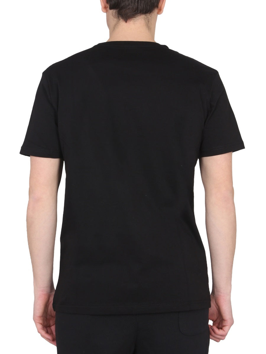 Alpha Industries Logo Cotton T-Shirt — Black, view 3