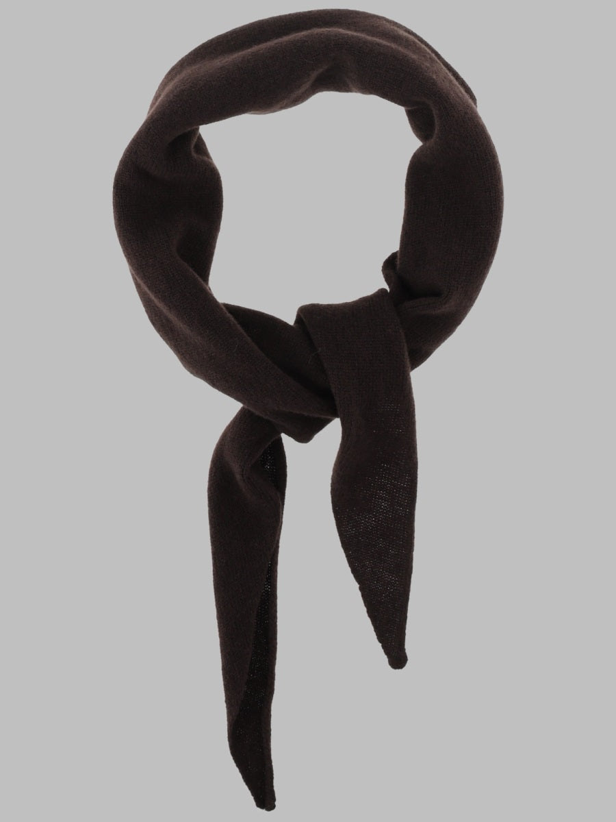 Alysi Merino Wool and Cashmere Blend Scarf — Brown, view 2