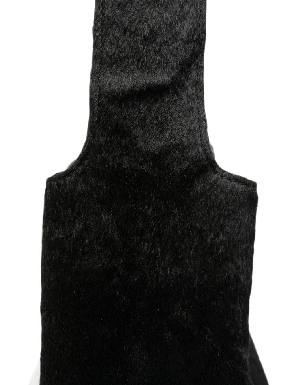 Alysi Calf-Hair Shoulder Bag — Black, view 2