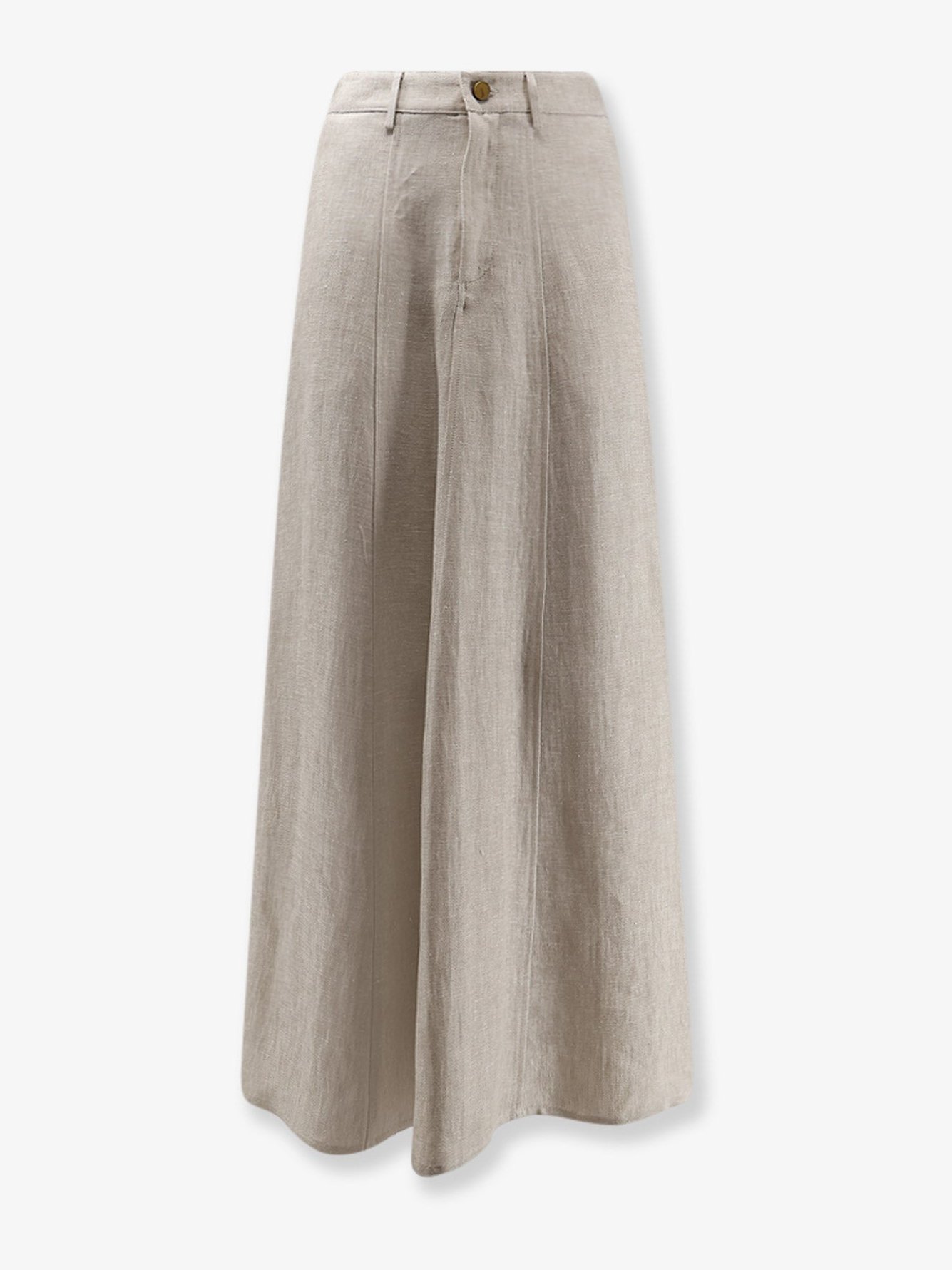 Alysi Flared Linen Skirt — Beige by Alysi