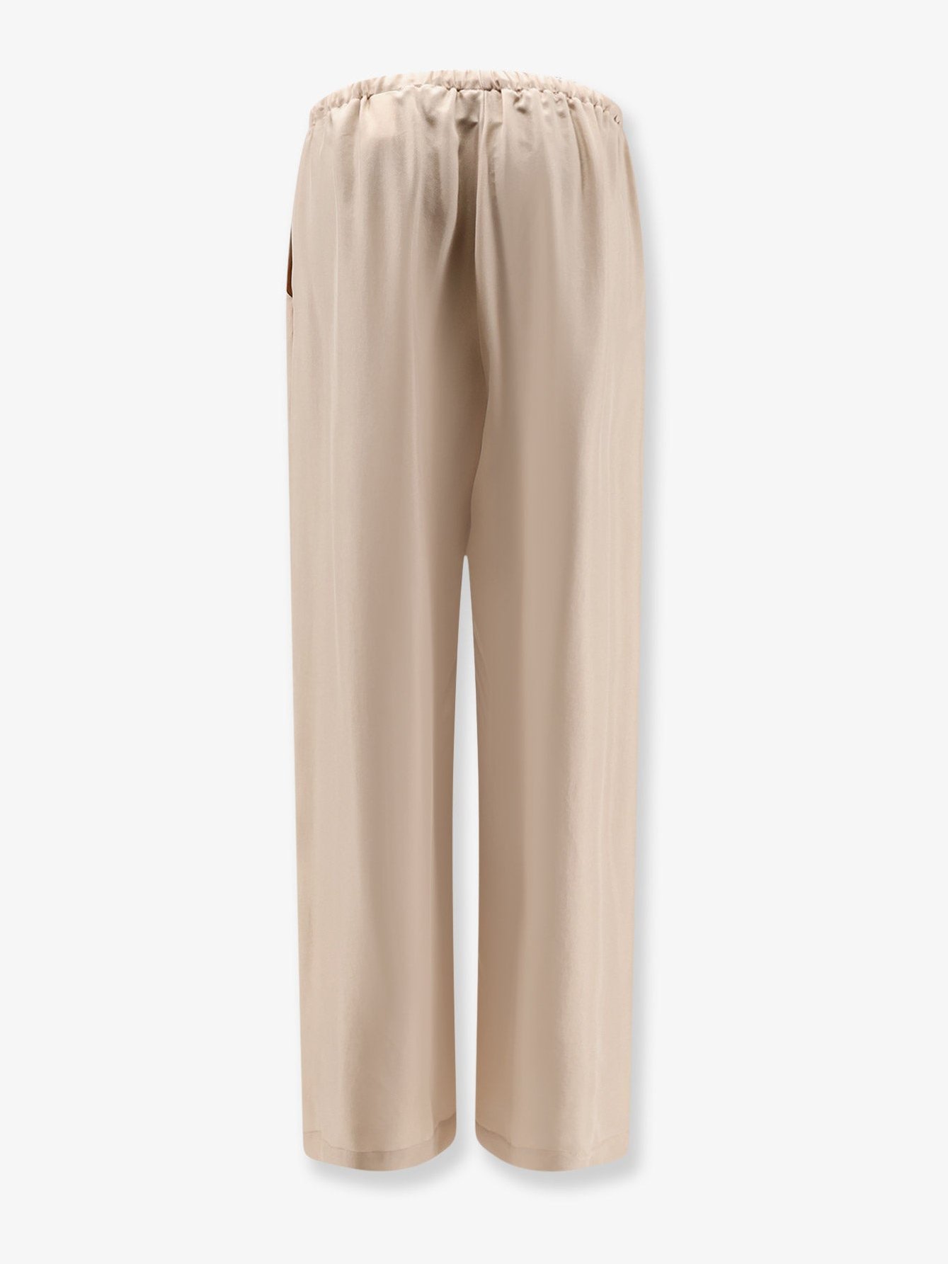 Alysi Silk Trousers — Beige, view 2