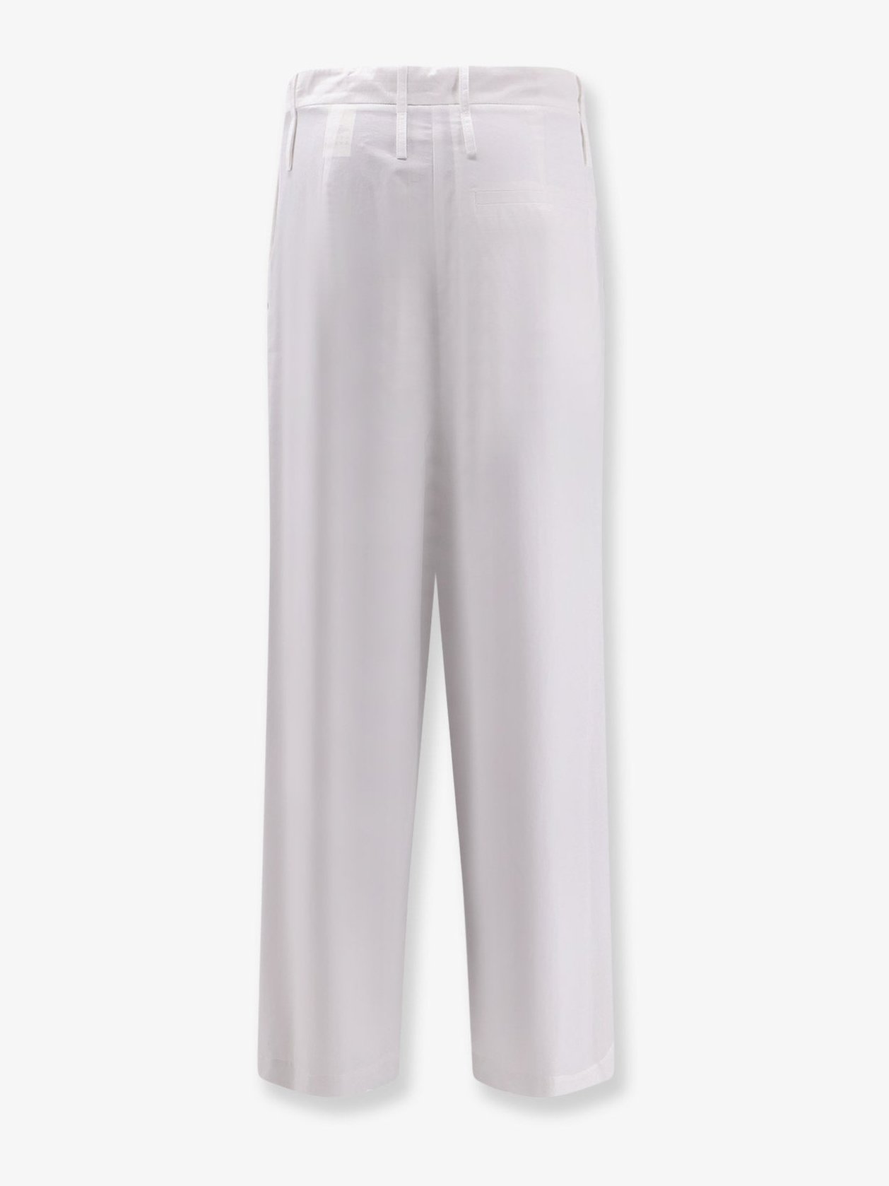 Alysi Wide-Leg Cotton Trousers — White by Alysi