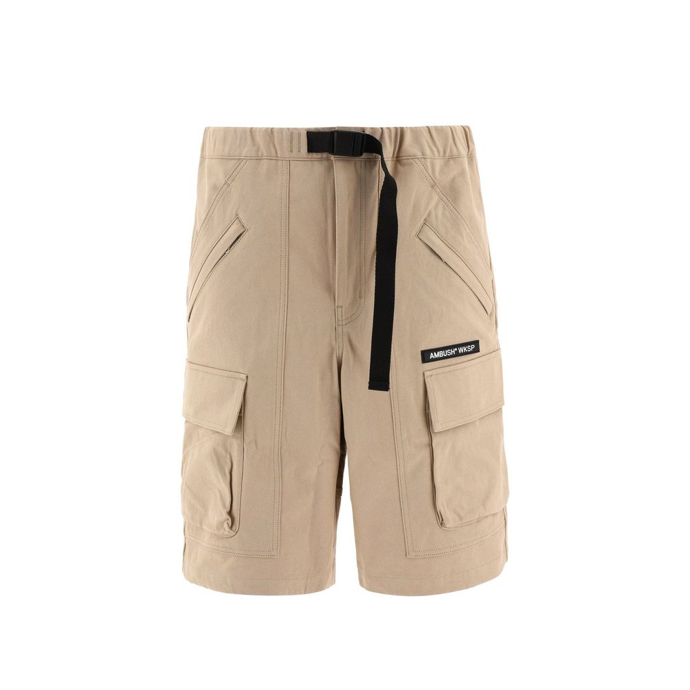 Ambush Cotton Cargo Bermuda Shorts — Beige by Ambush