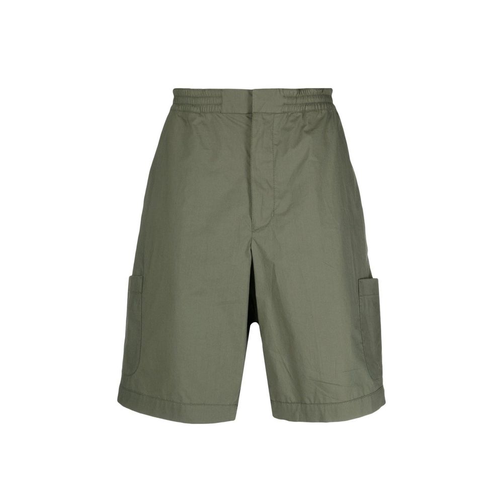 Ambush Cotton Cargo Bermuda Shorts — Green by Ambush