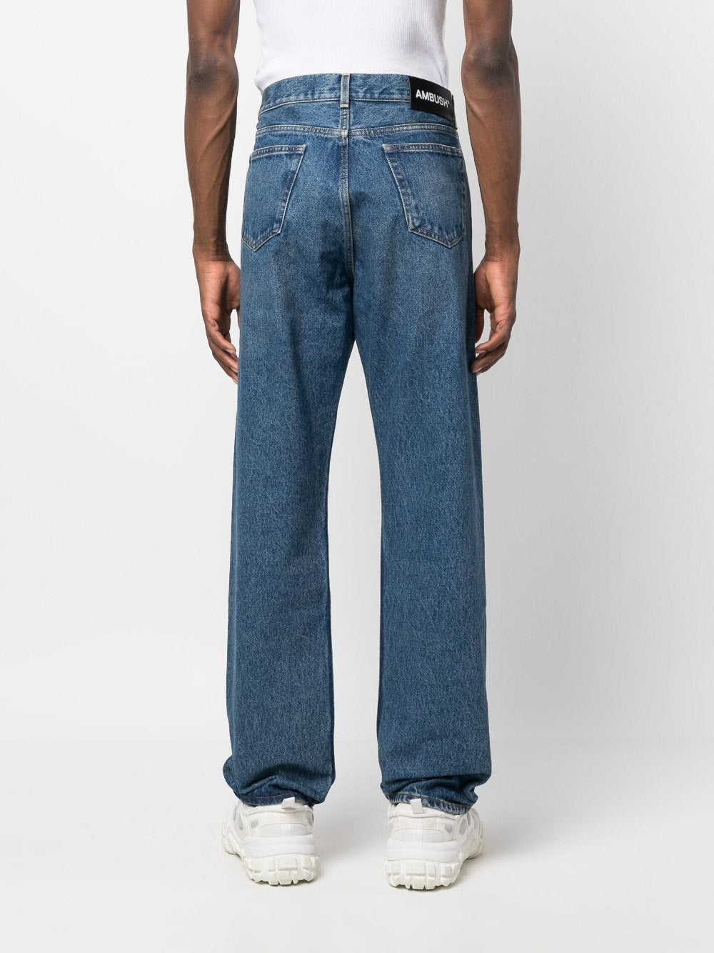 Ambush High-Rise Wide-Leg Jeans — Blue, view 2