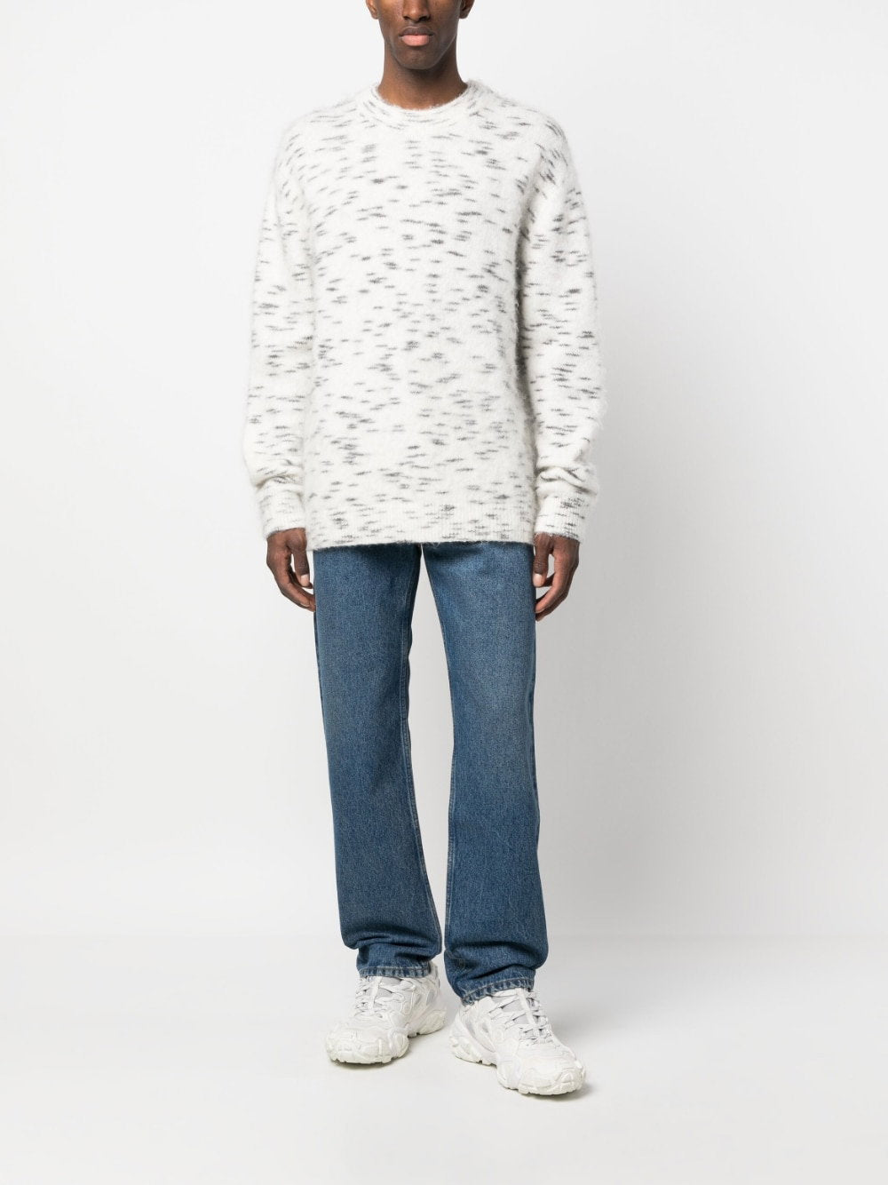 Ambush High-Rise Wide-Leg Jeans — Blue, view 4