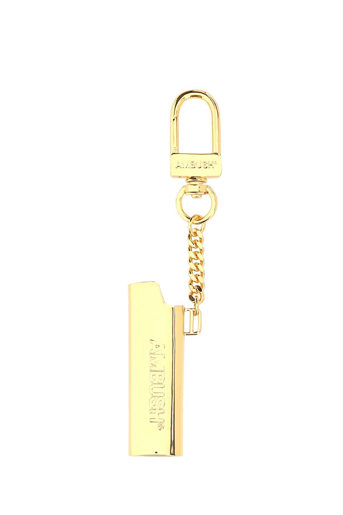 Ambush Brass Metal Lighter Holder Key Case — Gold by Ambush