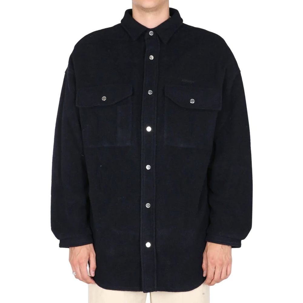 Ambush Wool-Blend Overshirt — Navy, view 2