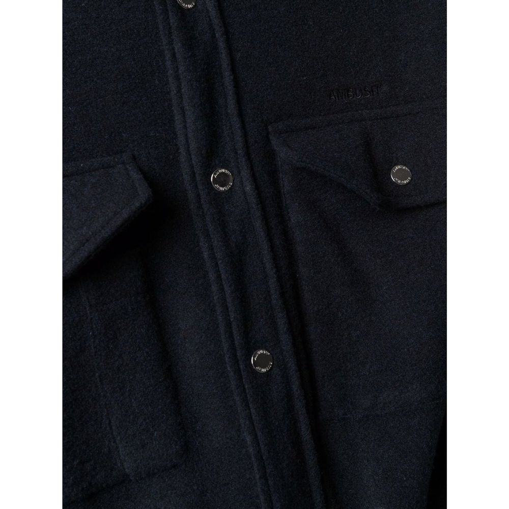 Ambush Wool-Blend Overshirt — Navy, view 4
