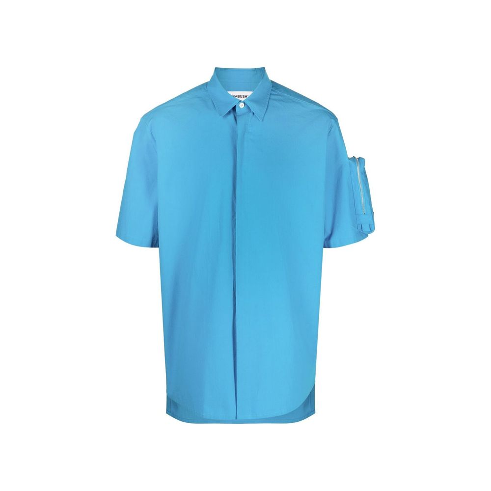 Ambush Cotton Short-Sleeve Shirt — Blue by Ambush