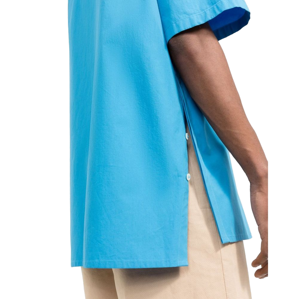 Ambush Cotton Short-Sleeve Shirt — Blue, view 4