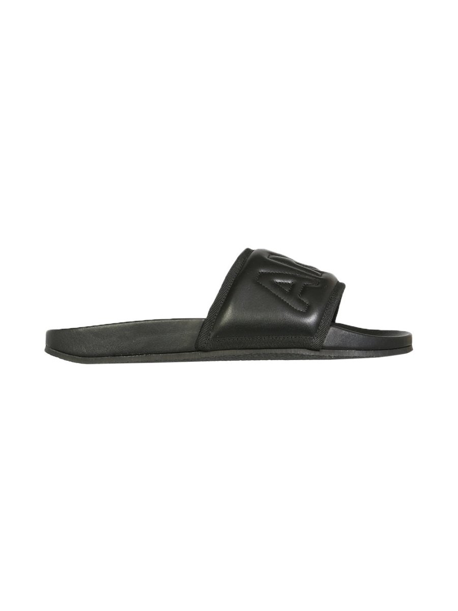 Ambush Leather Slide Sandals — Black, view 2