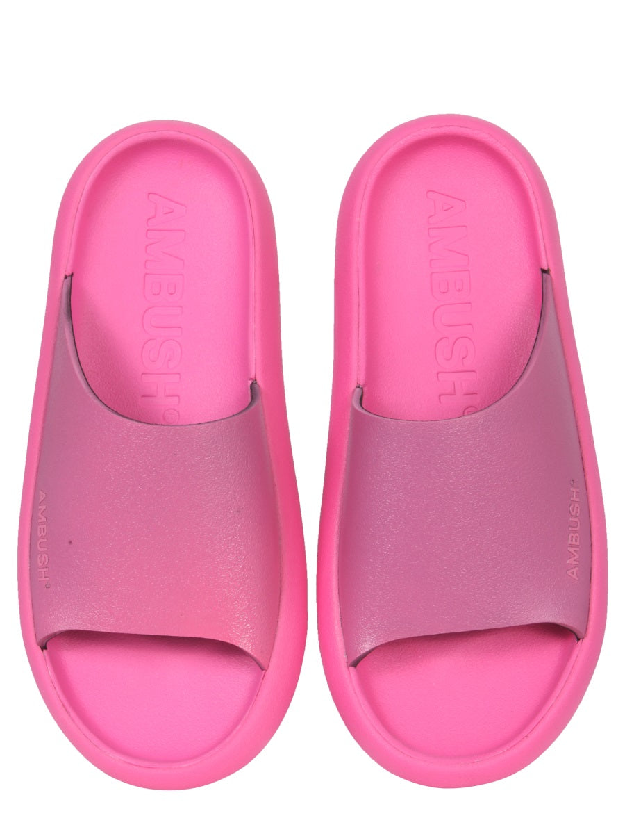 Ambush Rubber Slide Slide Sandals — Pink, view 3