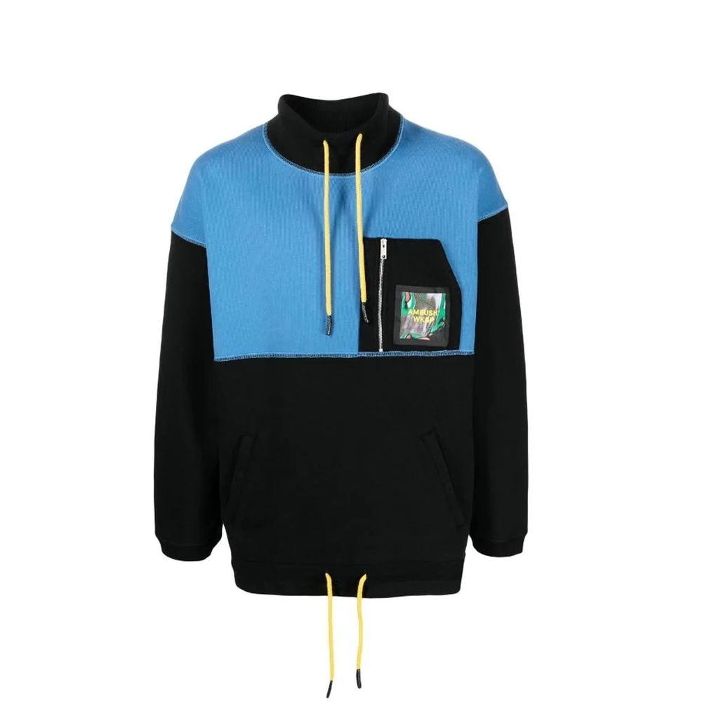 Ambush Colorblock Cotton Sweatshirt — Blue by Ambush
