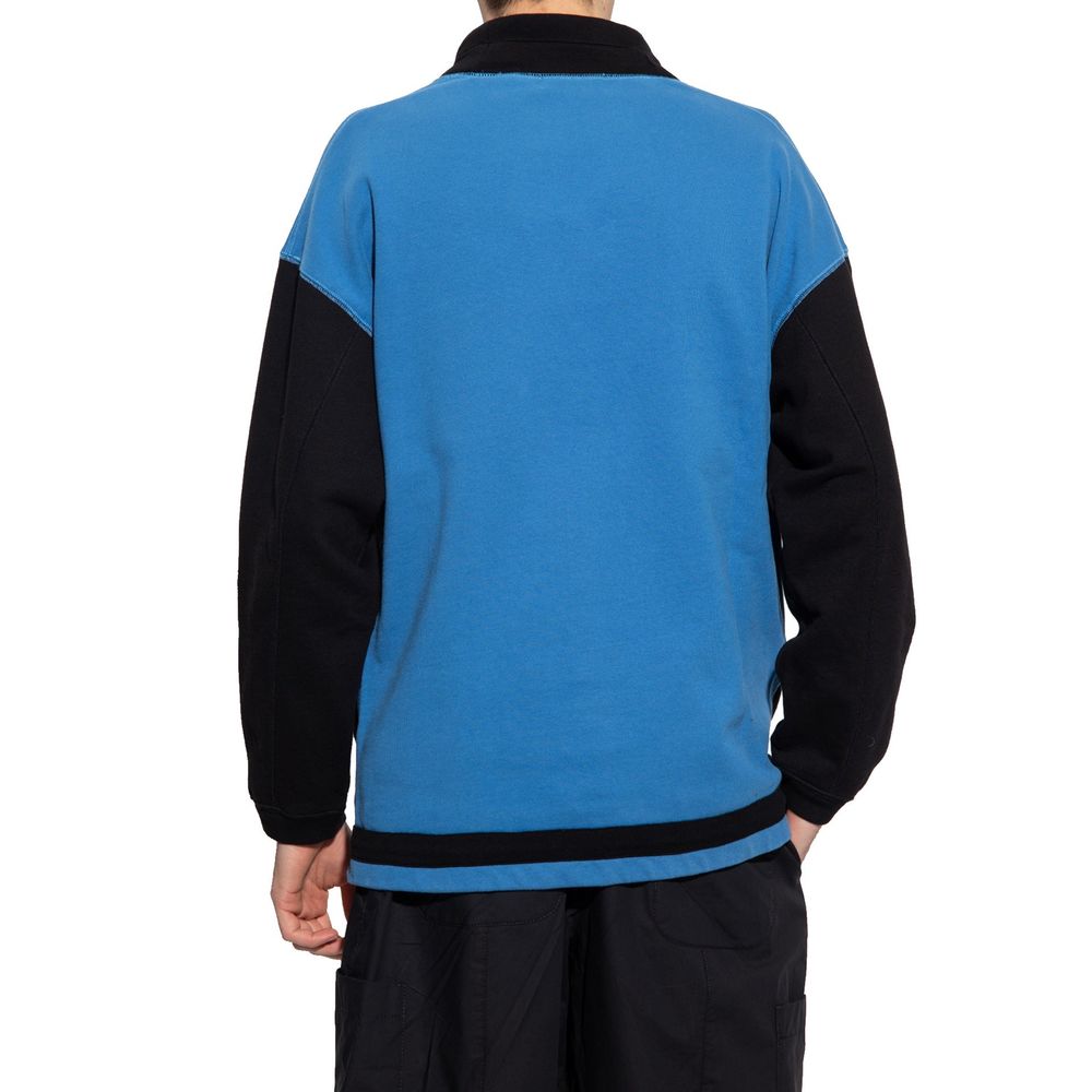 Ambush Colorblock Cotton Sweatshirt — Blue, view 3