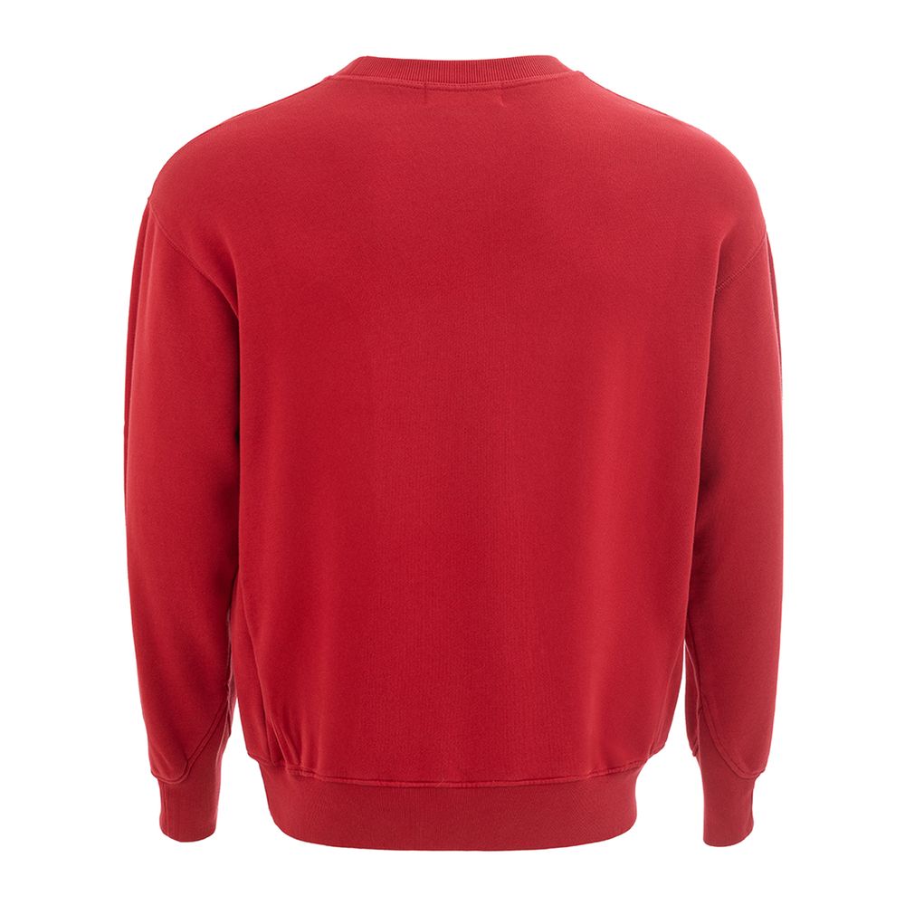 Ambush Logo-Embroidered Cotton Sweatshirt — Red, view 2