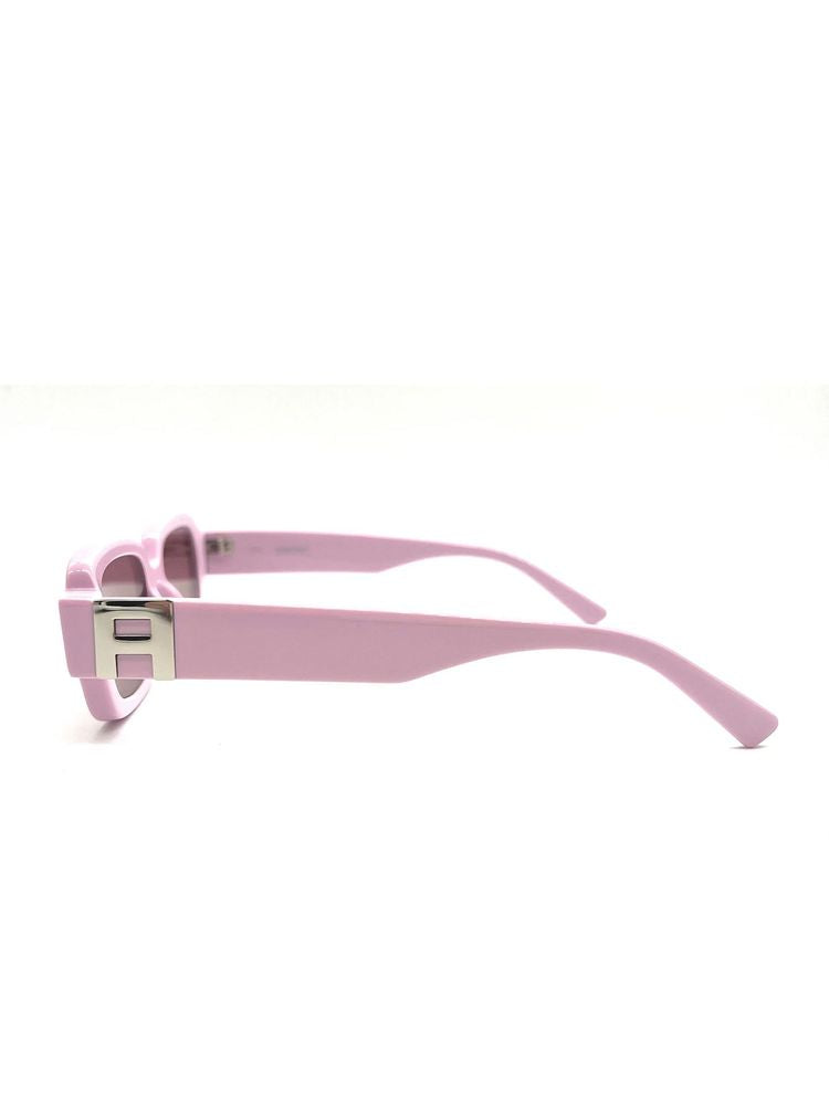 Ambush THIA Acetate Rectangle Sunglasses — Pink, view 2
