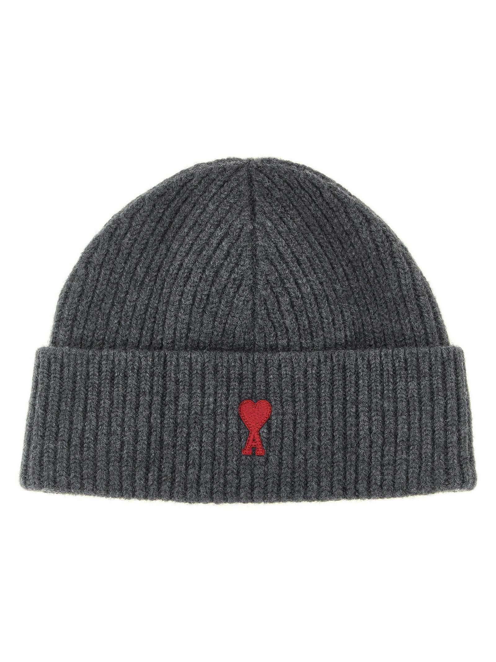 Ami Paris Beanie — Grey by AMI Paris