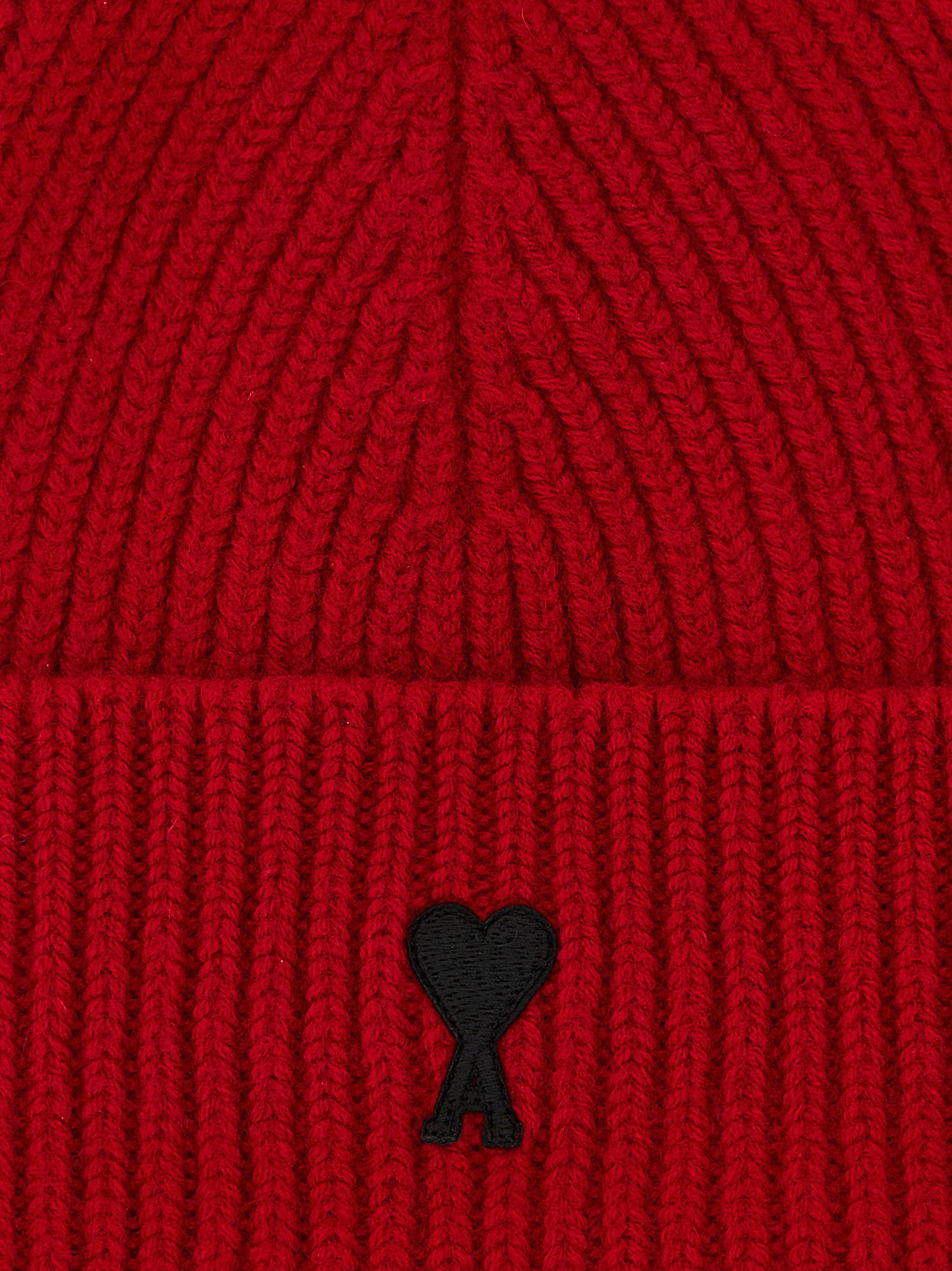 Ami Paris Beanie — Red, view 3