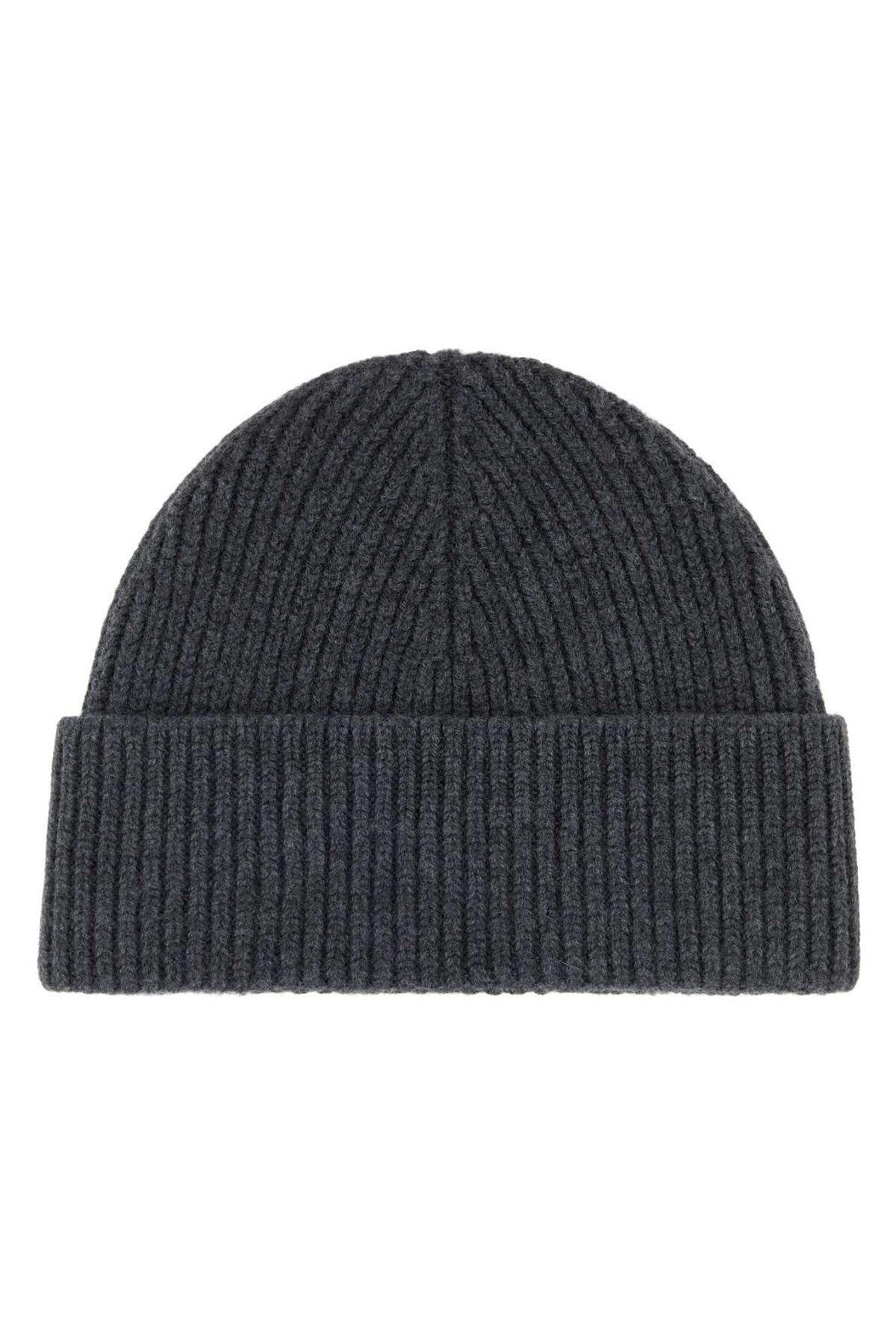 AMI Paris BFUHA116018 Virgin Wool Beanie — Gray, view 2
