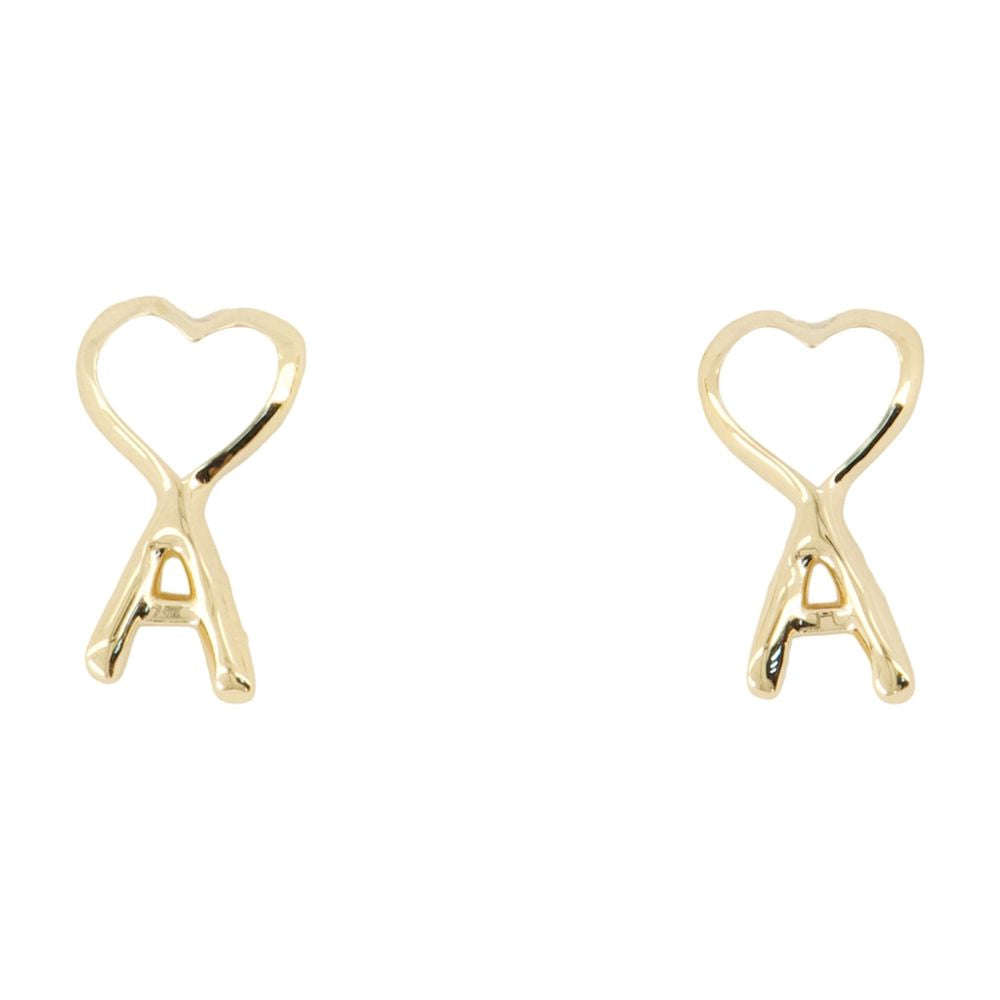 AMI Paris Hammered Gold Earrings — Gold by AMI Paris