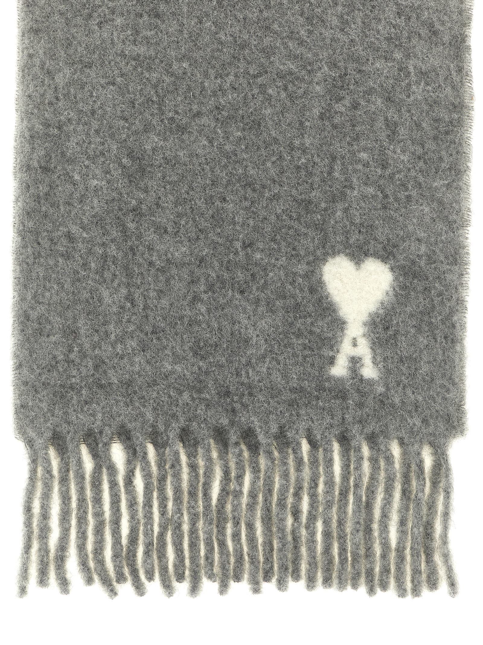 AMI Paris Scarf — Gray, view 2