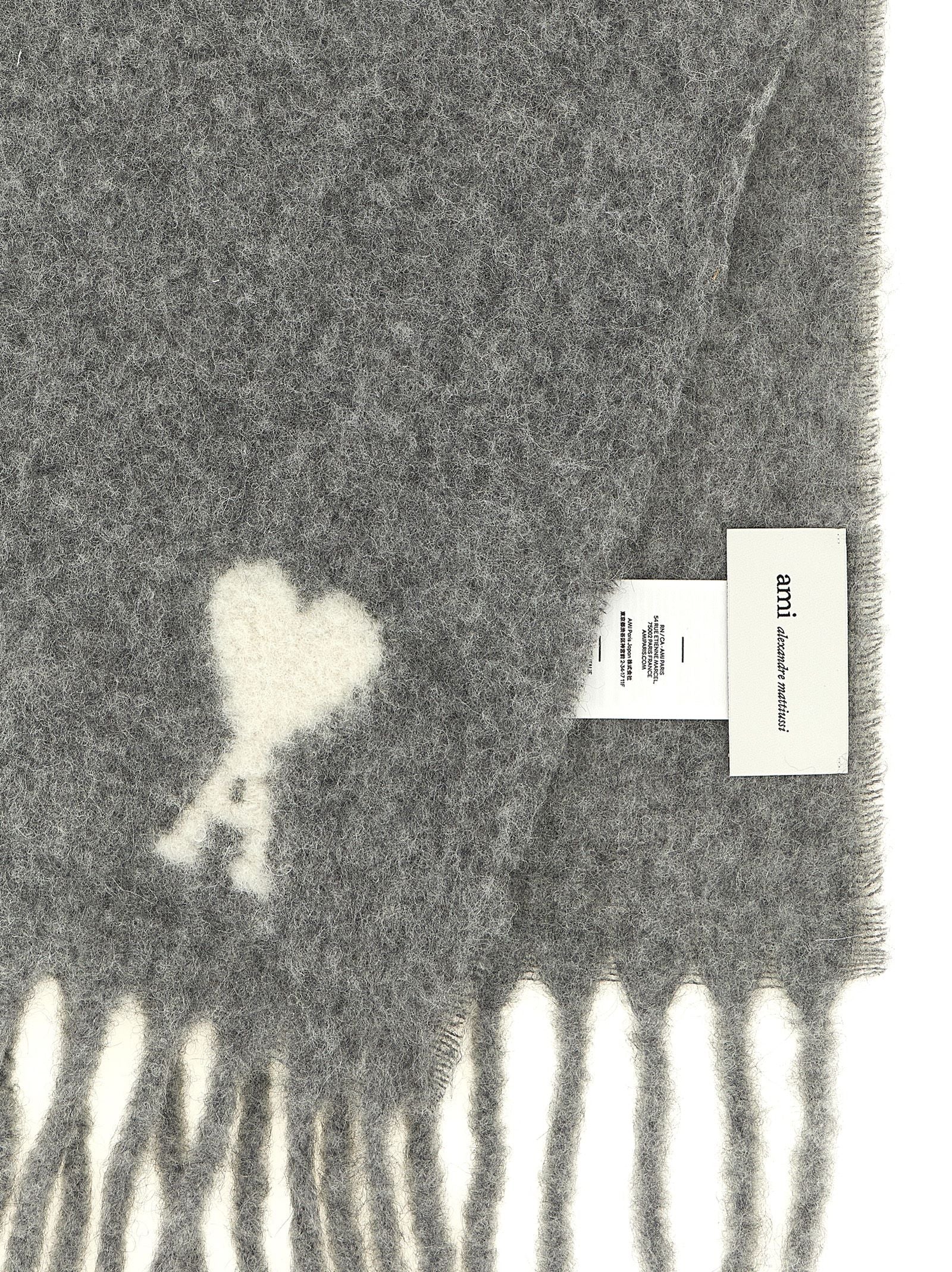 AMI Paris Scarf — Gray, view 3