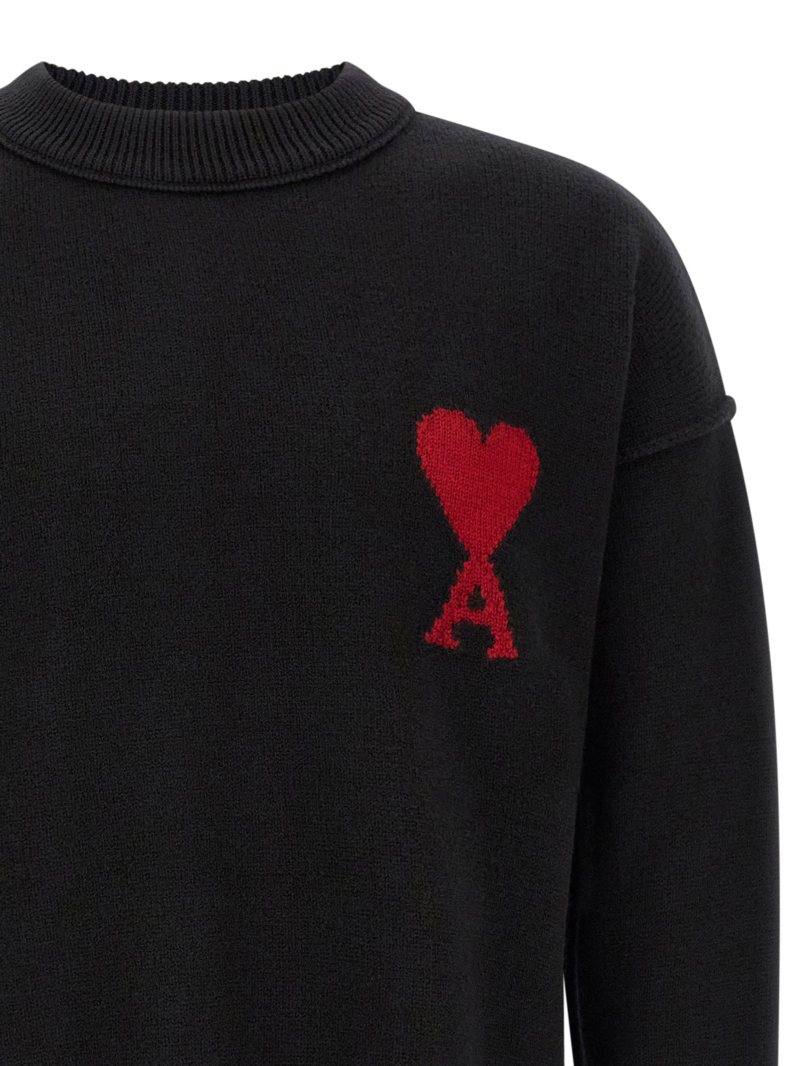 Ami Paris Sweater — Black, view 3