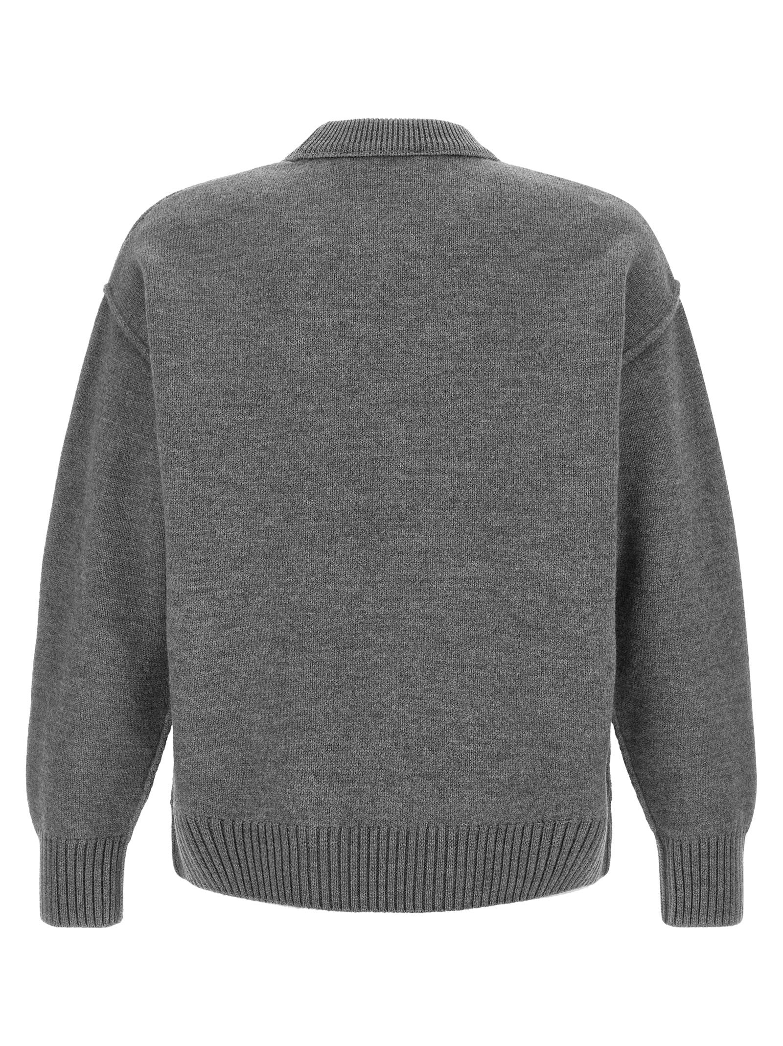 Ami Paris Sweater — Grey, view 2