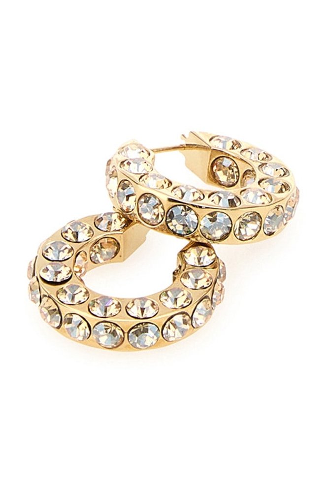 Amina Muaddi Golhoncrygol Earrings — Gold, view 2