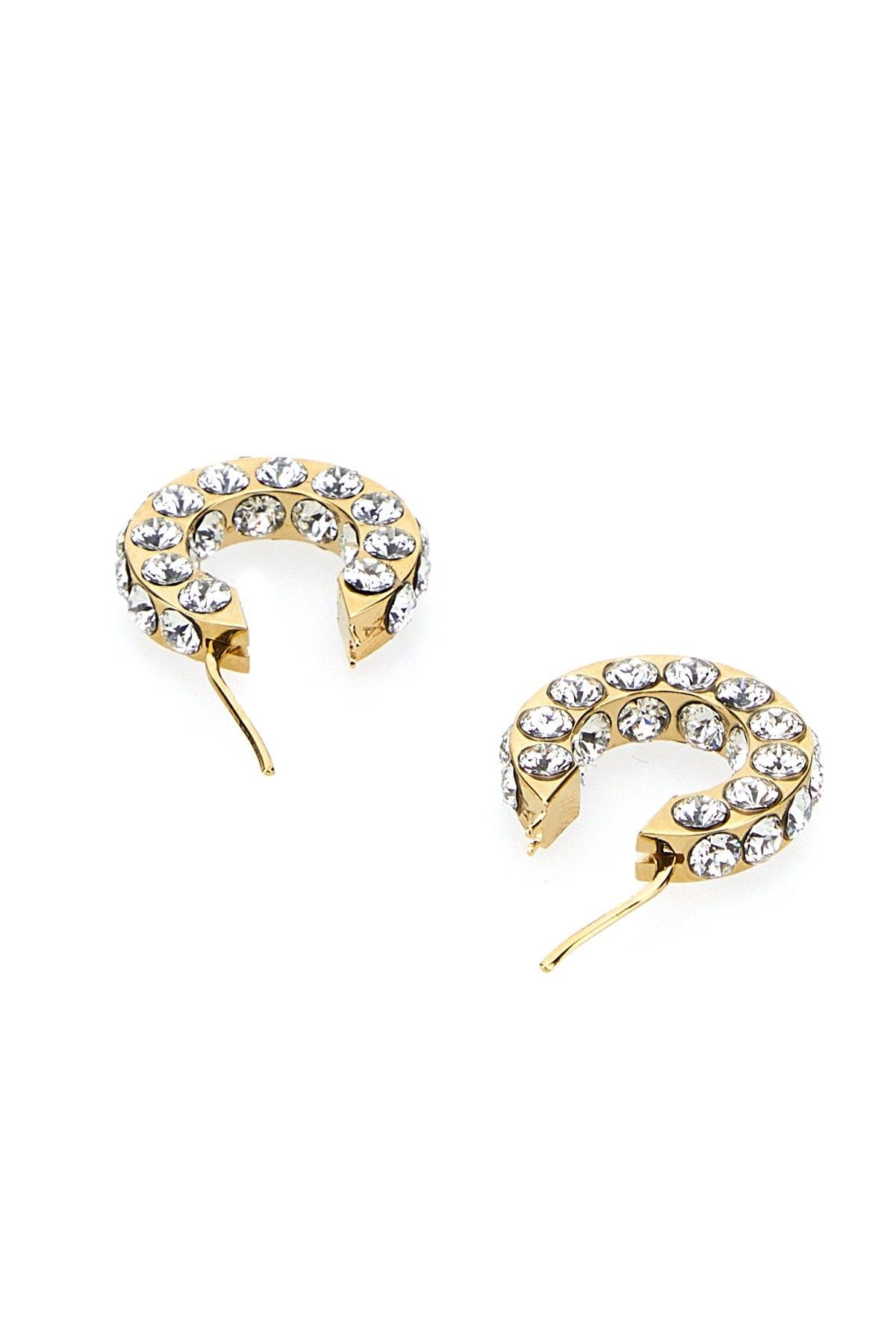 Amina Muaddi Whicrygoldbase Earrings — Gold, view 3