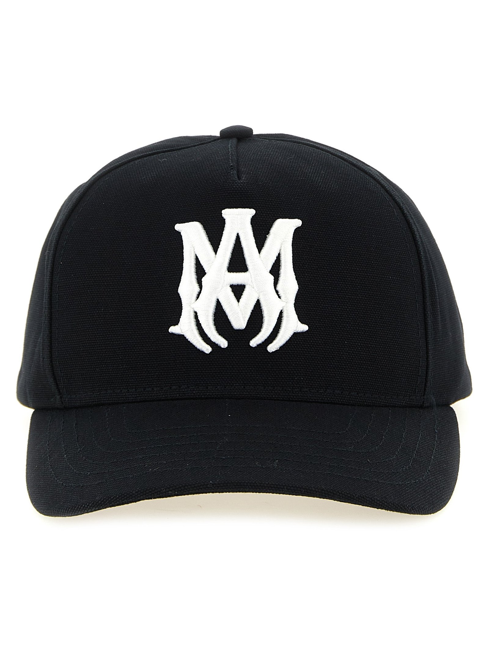 Amiri AM342648BM Embroidered MA Monogram Baseball Cap — Black by Amiri