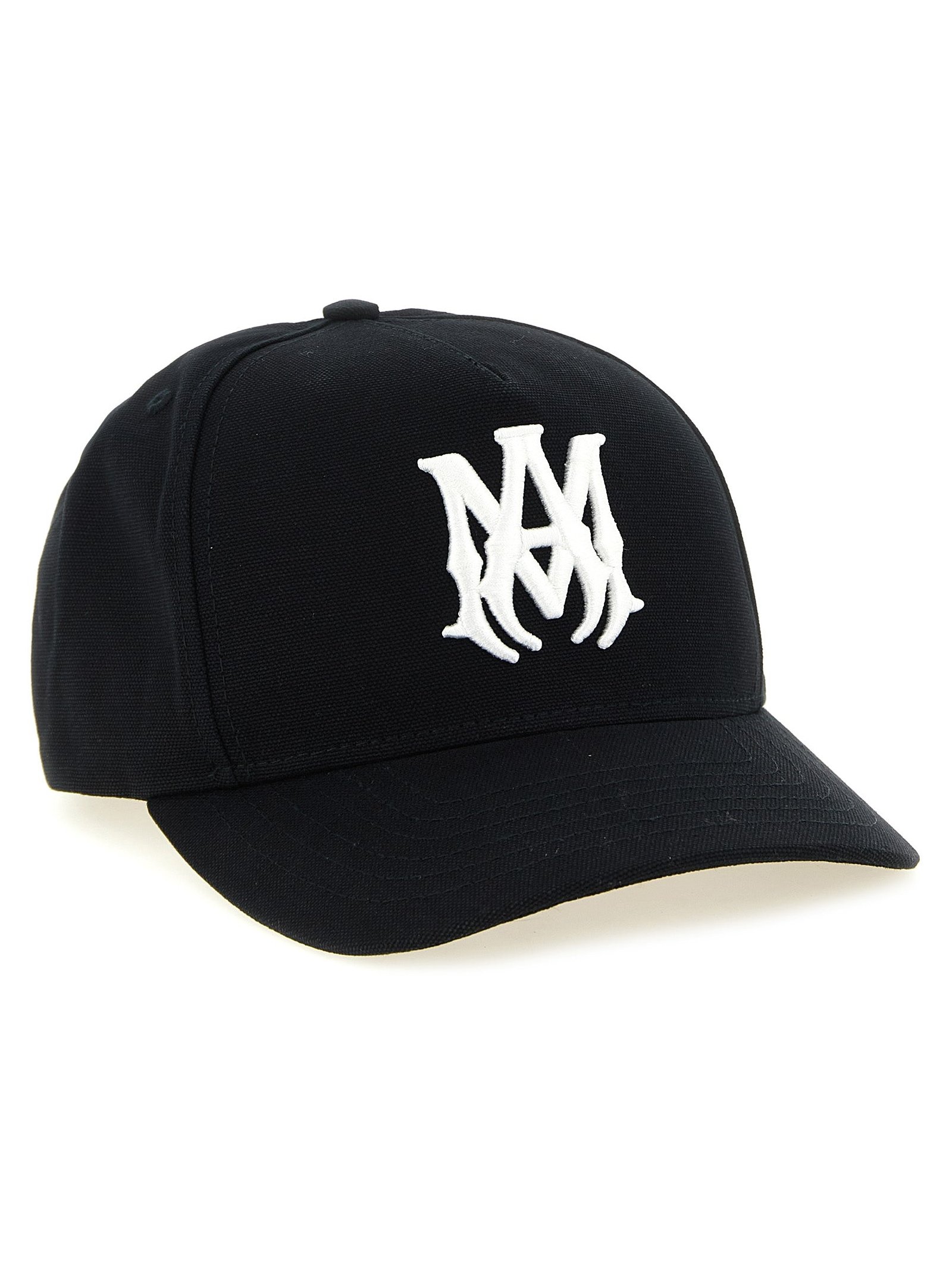 Amiri AM342648BM Embroidered MA Monogram Baseball Cap — Black, view 2