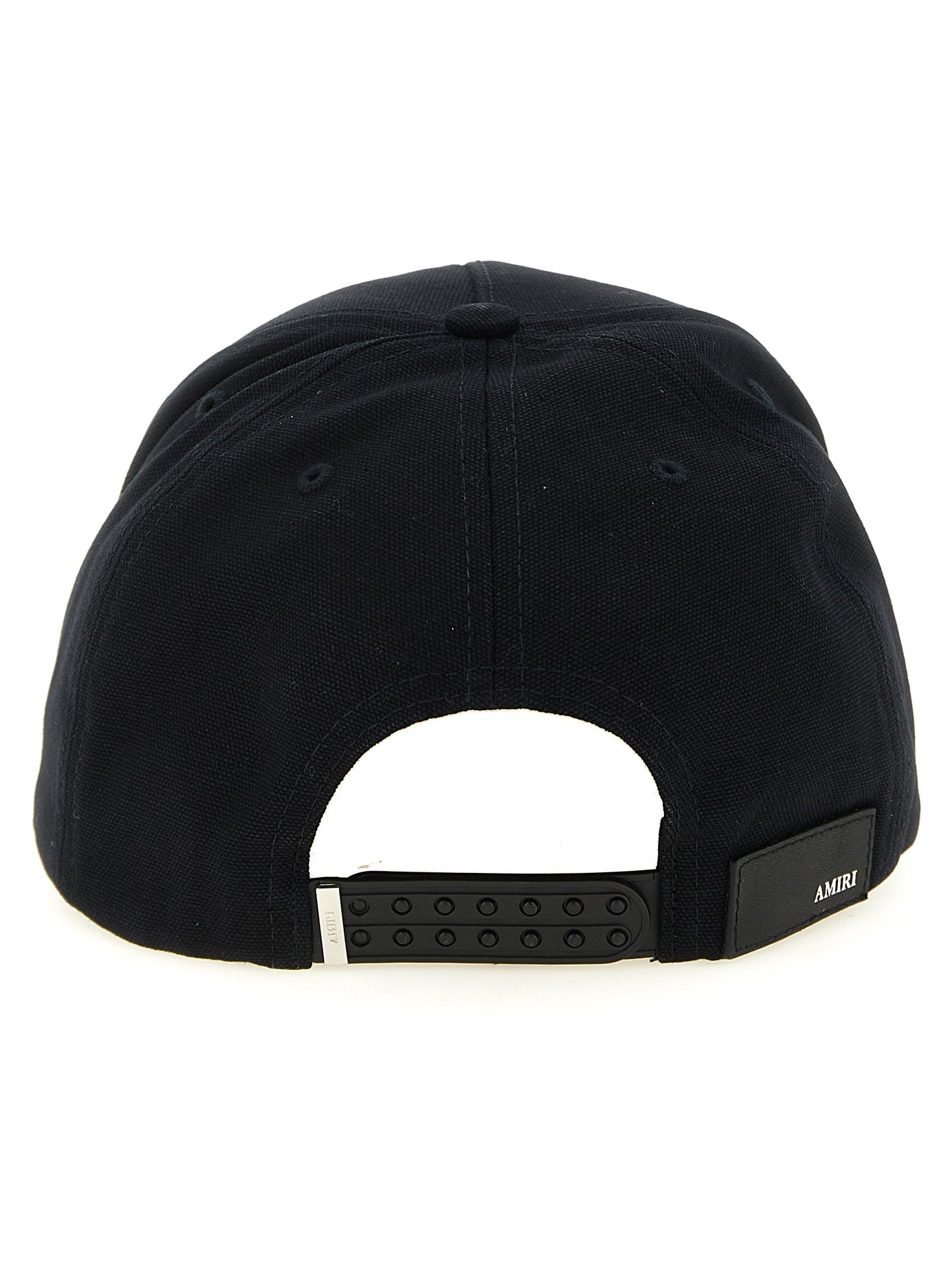 Amiri AM342648BM Embroidered MA Monogram Baseball Cap — Black, view 3