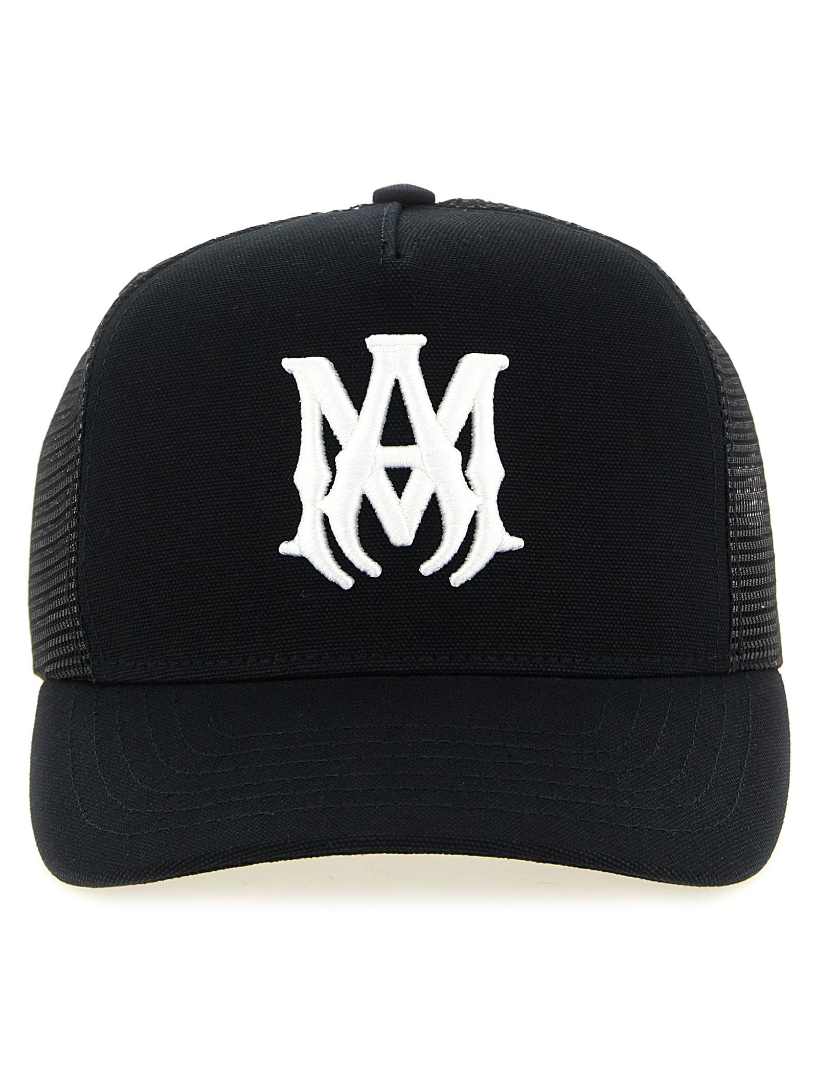Amiri AM342649BM MA Logo Trucker Baseball Cap — Black by Amiri