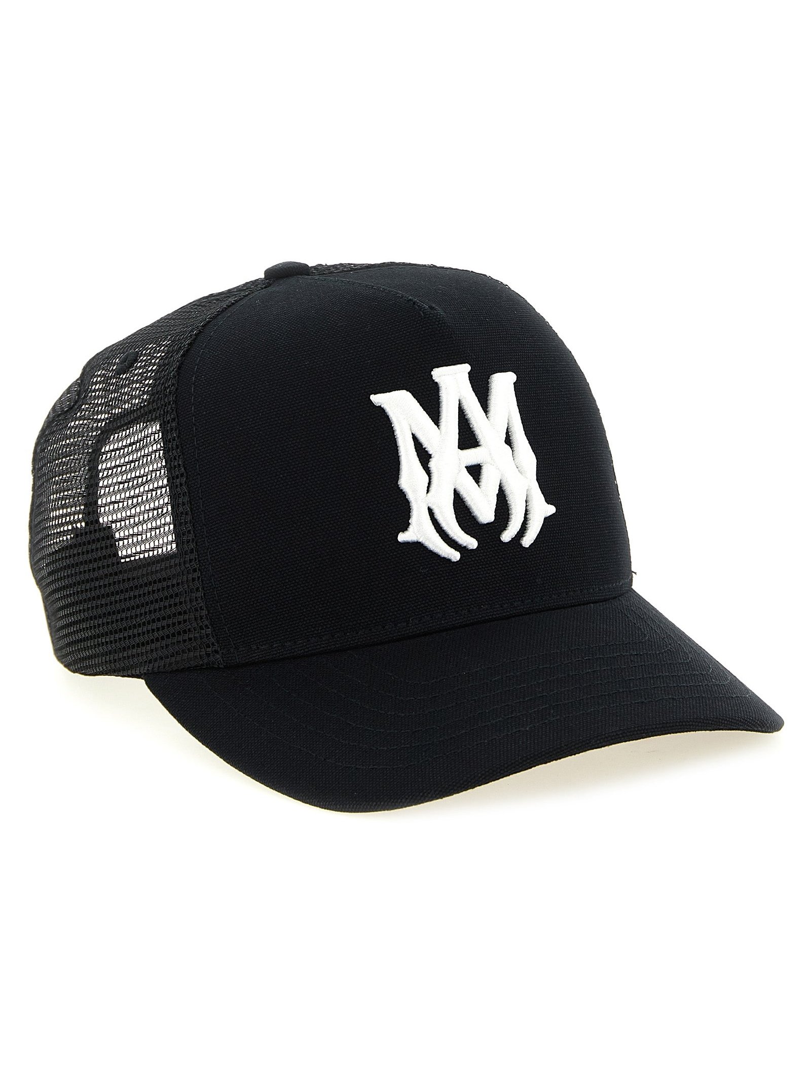 Amiri AM342649BM MA Logo Trucker Baseball Cap — Black, view 2