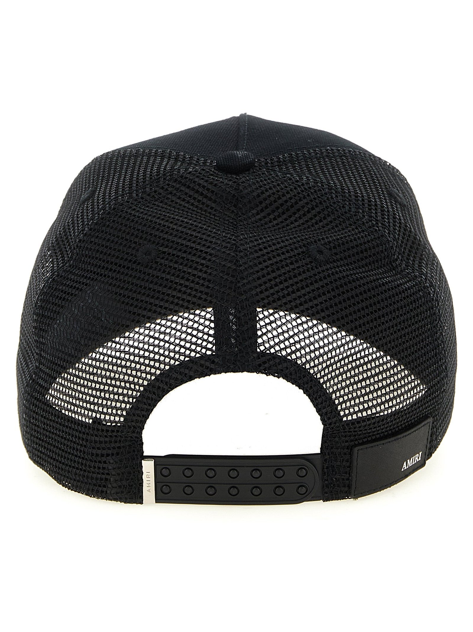 Amiri AM342649BM MA Logo Trucker Baseball Cap — Black, view 3