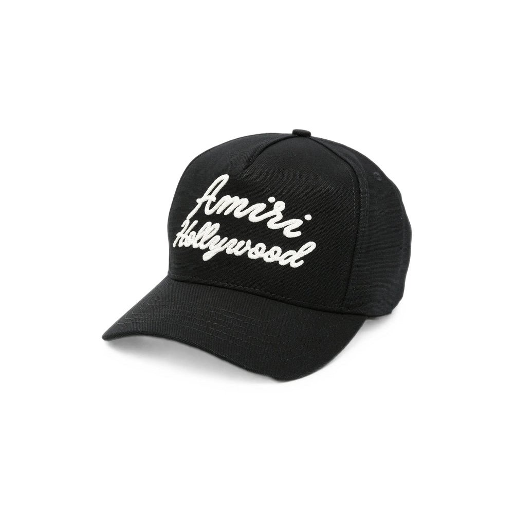 Amiri AM426HE010 Logo-Embroidered Cotton Baseball Cap — Black by Amiri