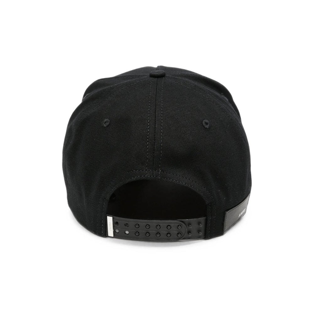 Amiri AM426HE010 Logo-Embroidered Cotton Baseball Cap — Black, view 2