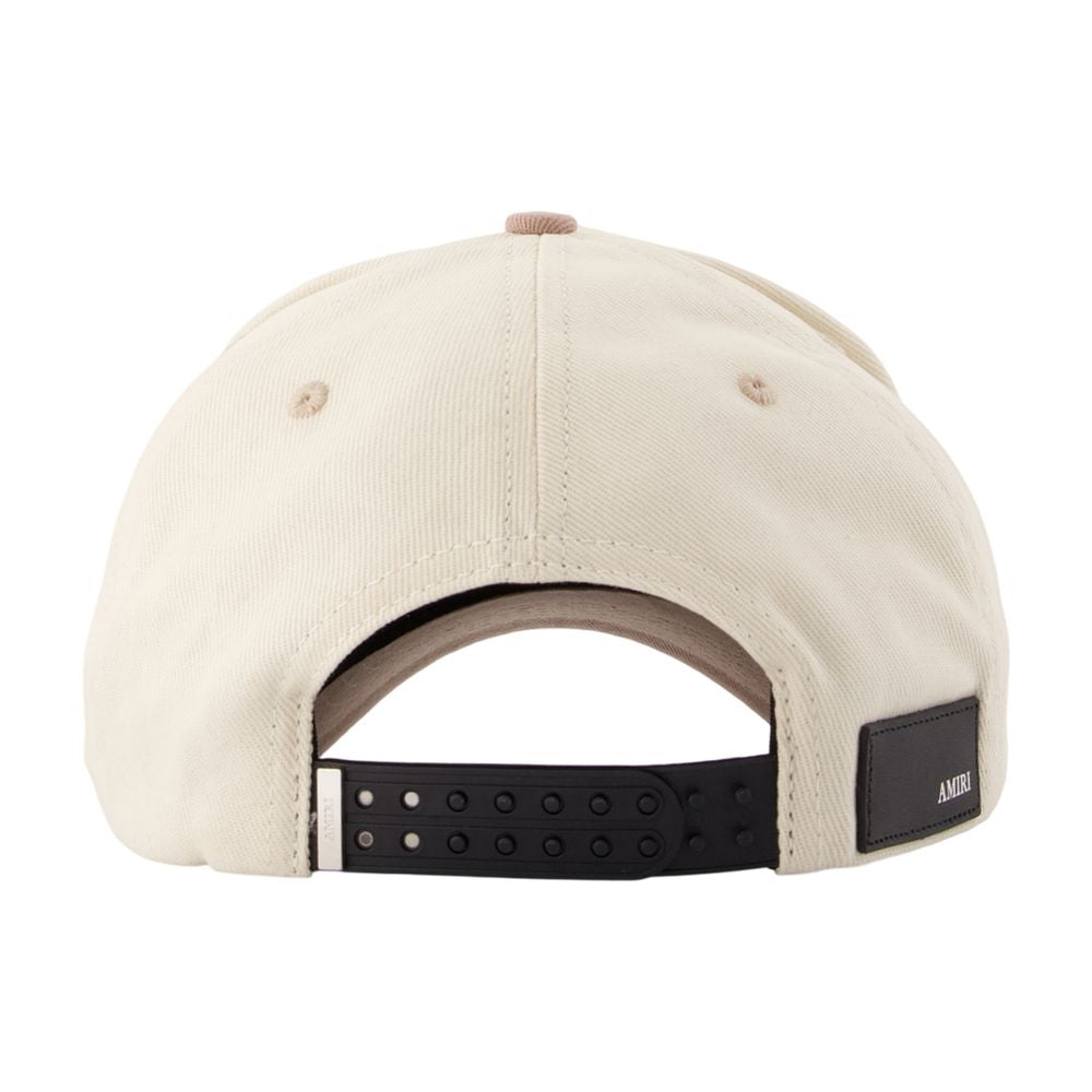 Amiri AMSAHE1065-333 Logo-Embroidered Two-Tone Baseball Cap — Beige, view 2