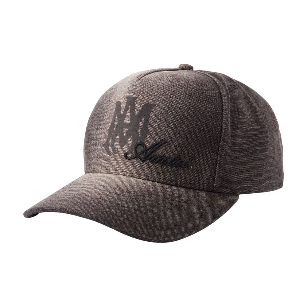 Amiri AMSAHE1066-001 Ma Script Embroidered Cotton Baseball Cap — Black by Amiri