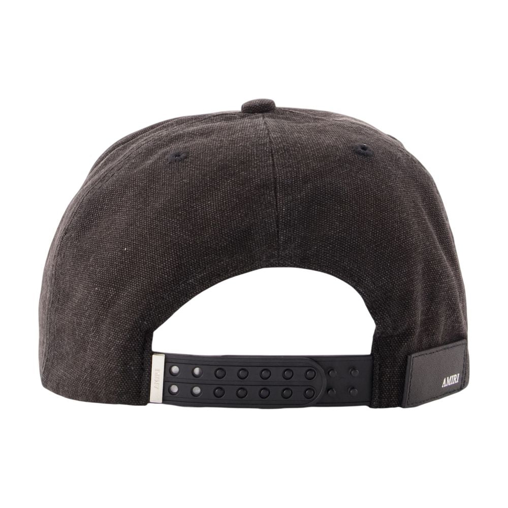Amiri AMSAHE1066-001 Ma Script Embroidered Cotton Baseball Cap — Black, view 2