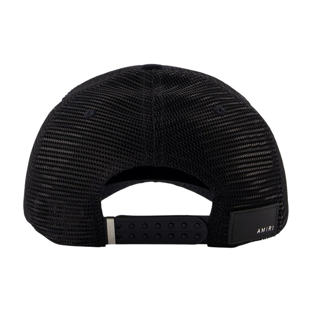 Amiri PXMAH001-001 Mesh Trucker Trucker Cap — Black by Amiri