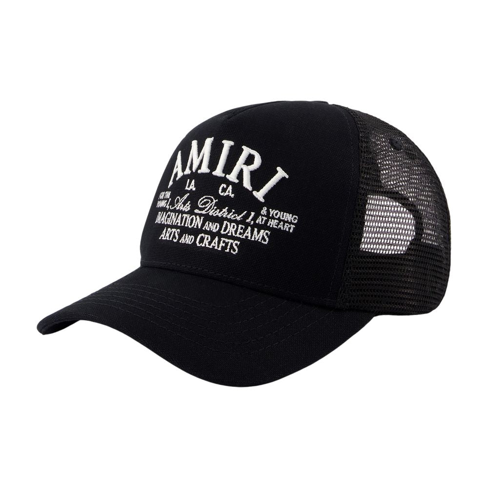Amiri PXMAH001-001 Mesh Trucker Trucker Cap — Black, view 2